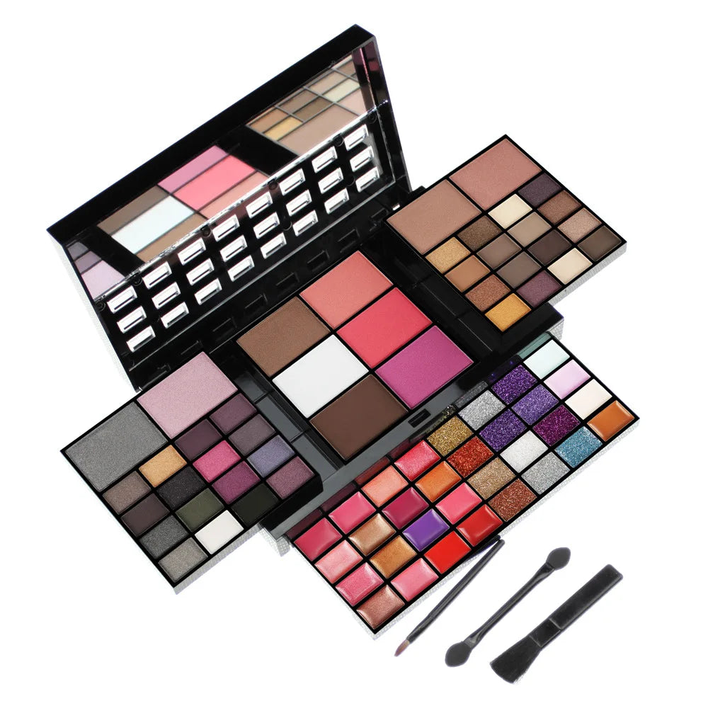 74 Color Eye Shadow Make-Up Combination Professional Cosmetics Kit Lip Gloss Blush Makeup Sets