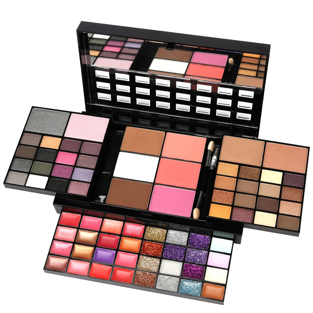 74 Color Eye Shadow Make-Up Combination Professional Cosmetics Kit Lip Gloss Blush Makeup Sets