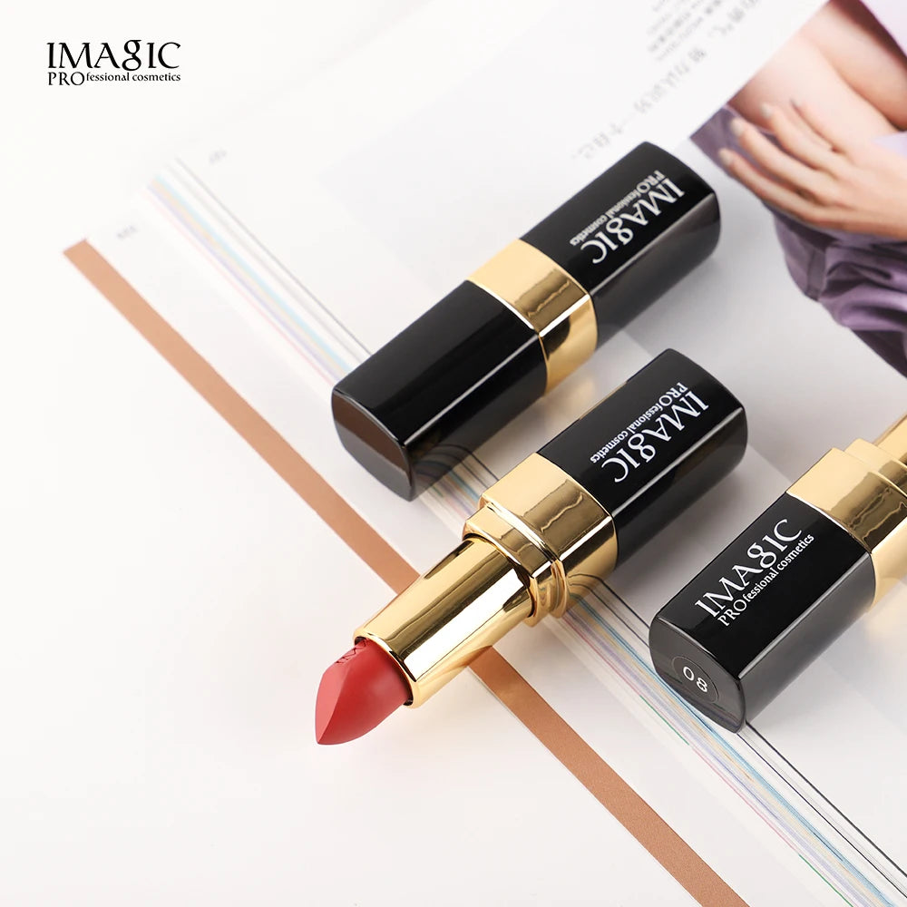 IMAGIC 2024 New Vegan Waterproof Long Lasting Makeup Creamy Lip Stick Free Shipping Lipstick Set Wholesale