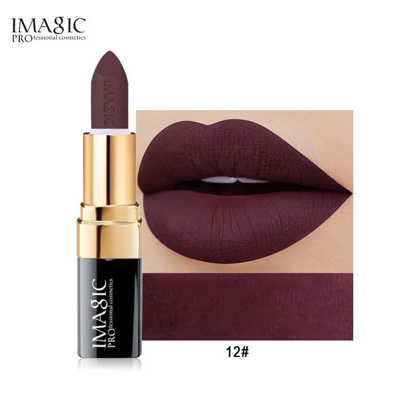 IMAGIC 2024 New Vegan Waterproof Long Lasting Makeup Creamy Lip Stick Free Shipping Lipstick Set Wholesale