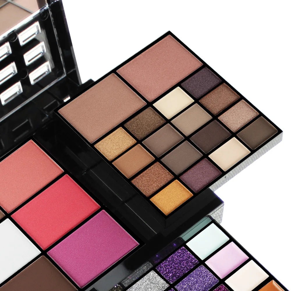 74 Color Eye Shadow Make-Up Combination Professional Cosmetics Kit Lip Gloss Blush Makeup Sets