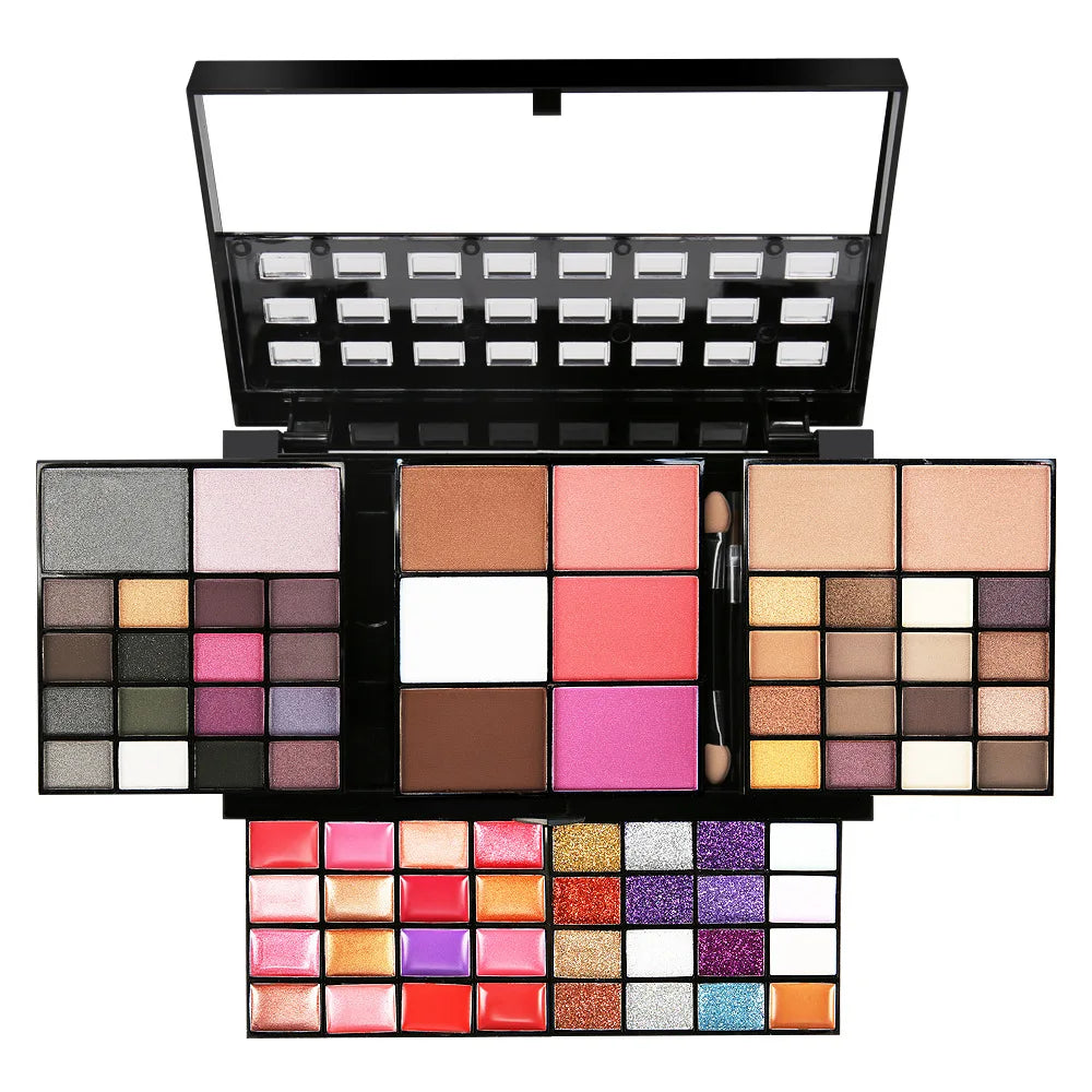 74 Color Eye Shadow Make-Up Combination Professional Cosmetics Kit Lip Gloss Blush Makeup Sets